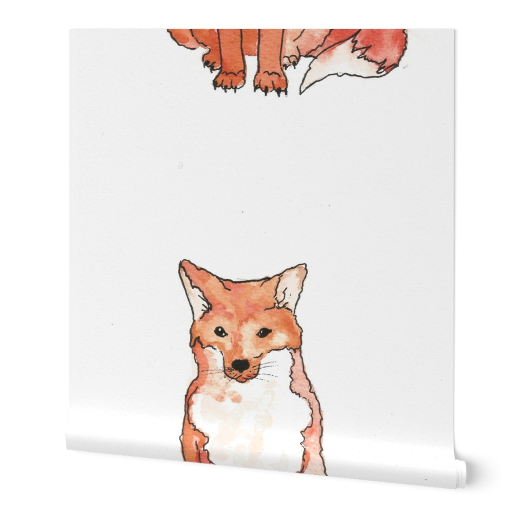 Red fox watercolour