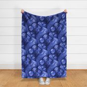 Jellyfish Swarm ~ Royal Blue and White 