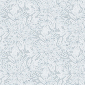 16-01m Silver  Oak Leaves on Blue Gray_Miss Chiff Designs