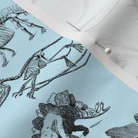 Museum Animals | Dinosaur Skeletons on Baby Blue