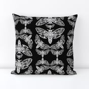 Death Head Moth Tangle Damask