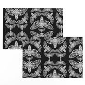 Death Head Moth Tangle Damask