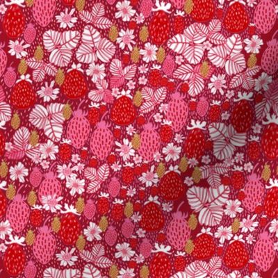 Strawberry Field Floral - SMALL