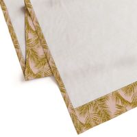 gold glitter palm leaves - blush, mini