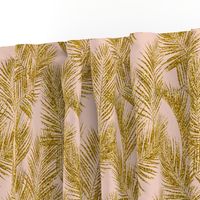 gold glitter palm leaves - blush, mini