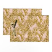 gold glitter palm leaves - blush, mini