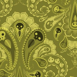 Ghost Paisley - green