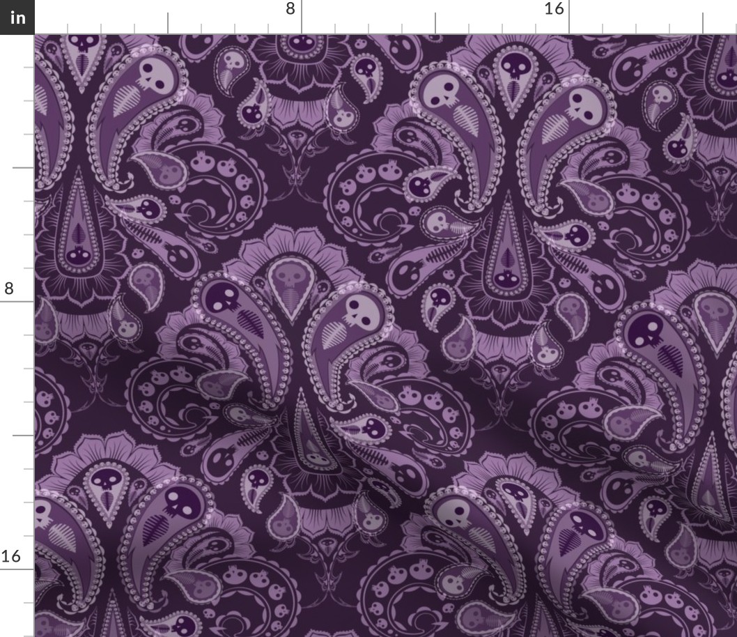Ghost Paisley - purple