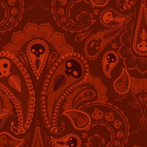 Ghost Paisley - red