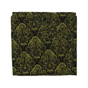 Ghost Paisley - green & black