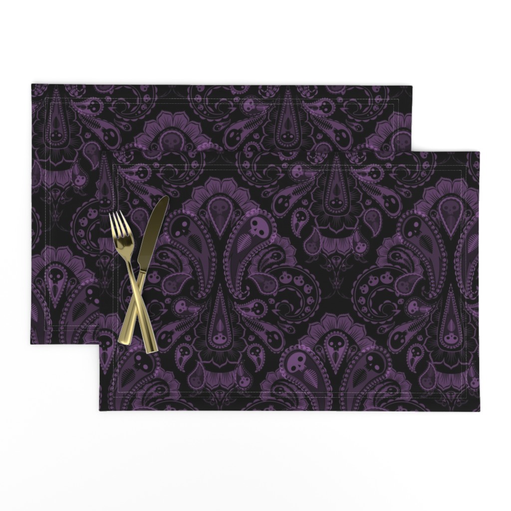 Ghost Paisley - purple & black