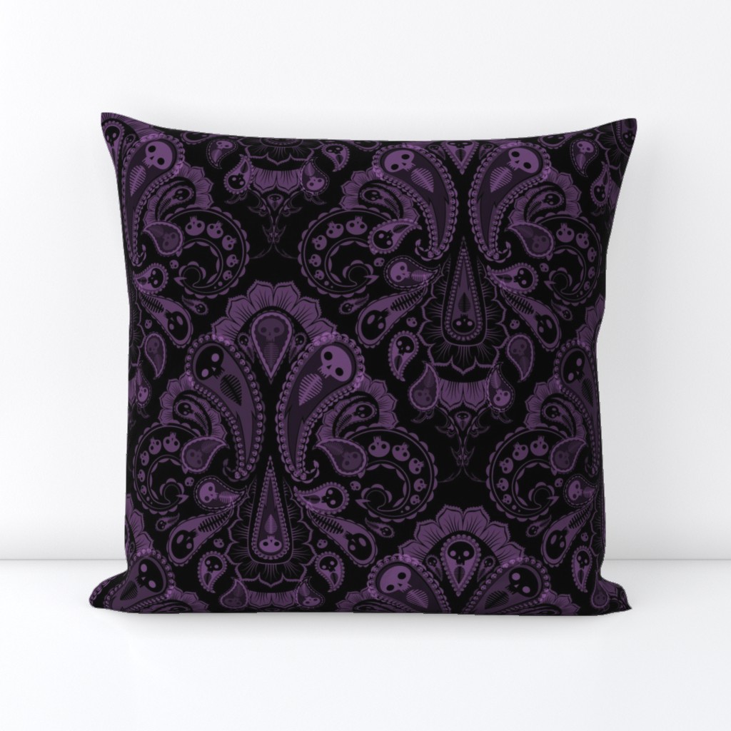 Ghost Paisley - purple & black