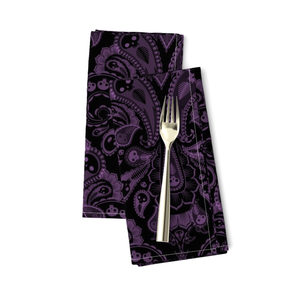 Ghost Paisley - purple & black