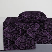 Ghost Paisley - purple & black