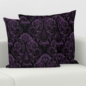 Ghost Paisley - purple & black