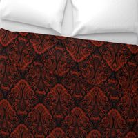 Ghost Paisley - red & black