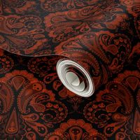 Ghost Paisley - red & black