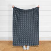 Fossils in Navy // Seashells // Nautical monochromatic repeat pattern // for men and women // by Zoe Charlotte