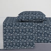 Fossils in Navy // Seashells // Nautical monochromatic repeat pattern // for men and women // by Zoe Charlotte