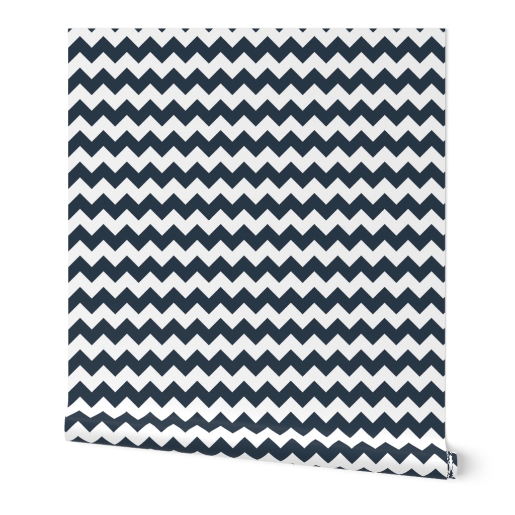 Chevron in Navy // Nautical monochromatic repeat pattern // for men and women // by Zoe Charlotte