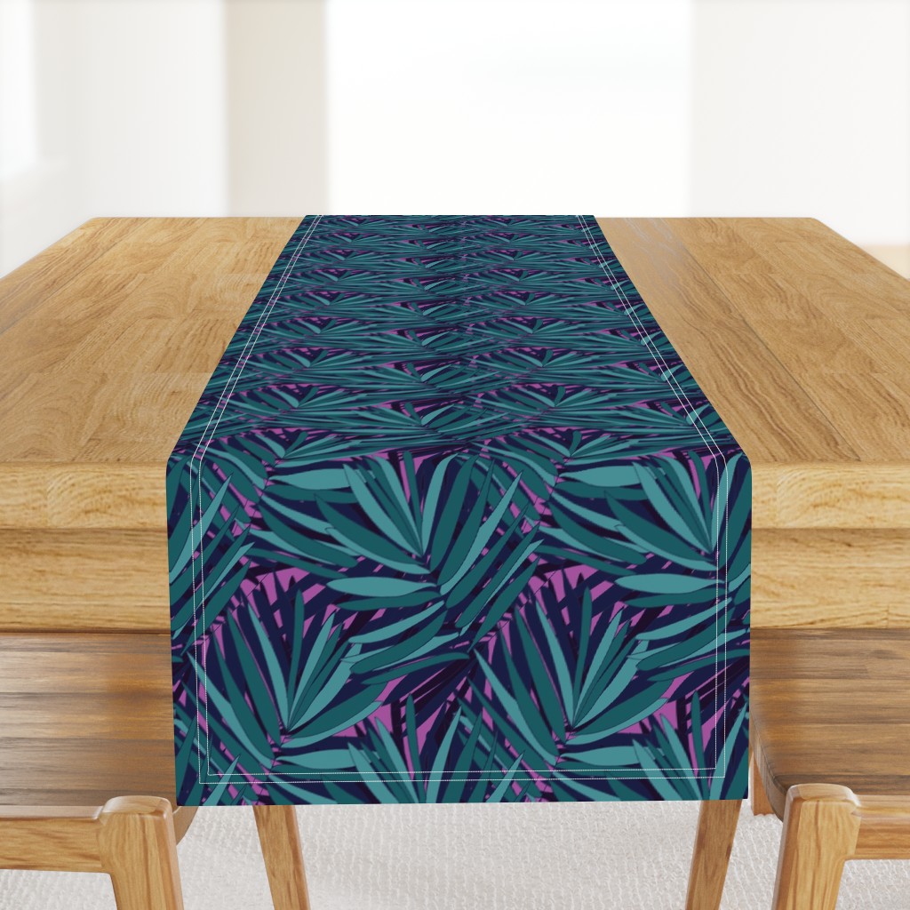 Jungle Ferns in Violent Violet // Tropical print // Unisex for men and women // bright repeat pattern by Zoe Charlotte