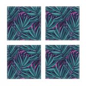 Jungle Ferns in Violent Violet // Tropical print // Unisex for men and women // bright repeat pattern by Zoe Charlotte