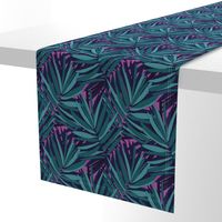 Jungle Ferns in Violent Violet // Tropical print // Unisex for men and women // bright repeat pattern by Zoe Charlotte