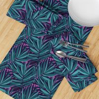 Jungle Ferns in Violent Violet // Tropical print // Unisex for men and women // bright repeat pattern by Zoe Charlotte