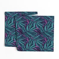 Jungle Ferns in Violent Violet // Tropical print // Unisex for men and women // bright repeat pattern by Zoe Charlotte