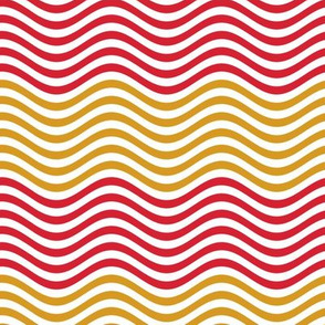 Red and Gold color Tiny Waves