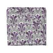 Ghost Paisley - purple & white