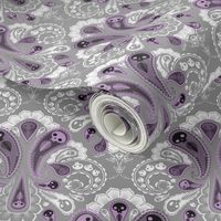 Ghost Paisley - purple & white
