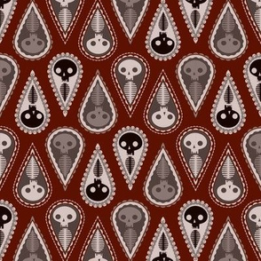 Geometric Ghosts - dark red