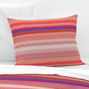 DREAM OF AN OCEAN TURQUOISE ORANGE SEA GARDEN CHEVRONS ZIG ZAG