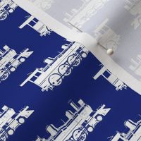 Steam Engines on Dark Blue // Small