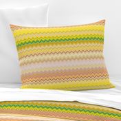 DREAM OF AN OCEAN YELLOW SUNNY AND GRASS  SEA GARDEN CHEVRONS ZIG ZAG