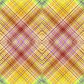 DREAM OF AN OCEAN YELLOW SUNNY AND GRASS SEA GARDEN  DIAGONAL PLAID LOZENGE