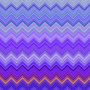 DREAM OF AN OCEAN PURPLE SEA GARDEN CHEVRON ZIGZAG