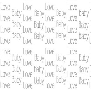 Baby Love Word Print
