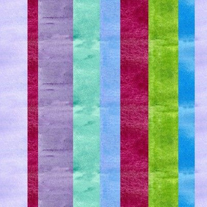 Wide Watercolor Stripes 