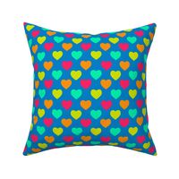 Rainbow Hearts Blue by Cheerful Madness!!