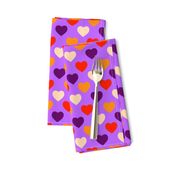 Purple and Orange Hearts by Cheerful Madness!!