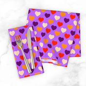 Purple and Orange Hearts by Cheerful Madness!!