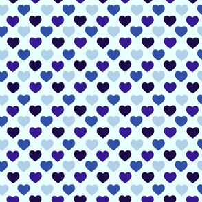 Light Navy Blue Hearts by Cheerful Madness!!