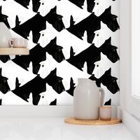 Tessellating Black and White Scottish Terriers