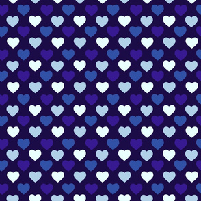 Navy Blue Hearts by Cheerful Madness!!