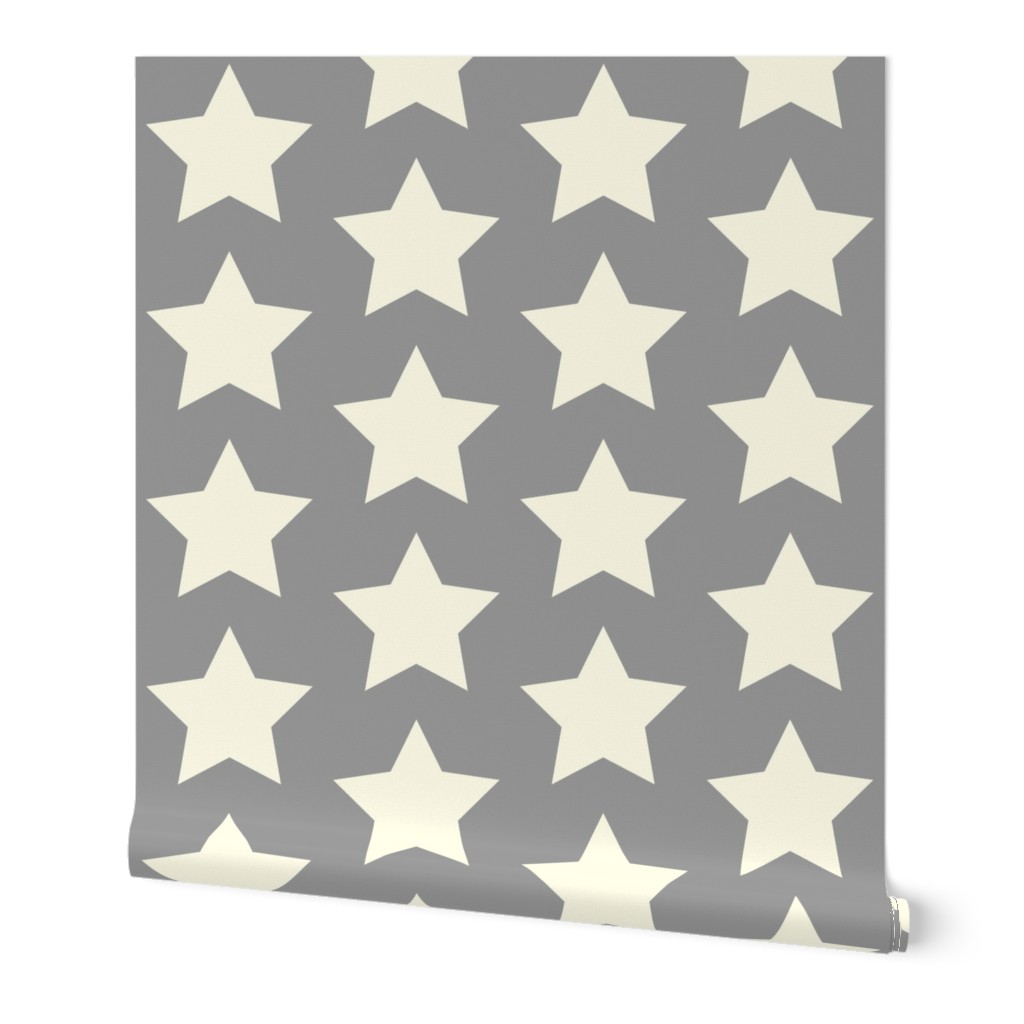 cream star on gray