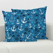 Blue and White Multi Anchors