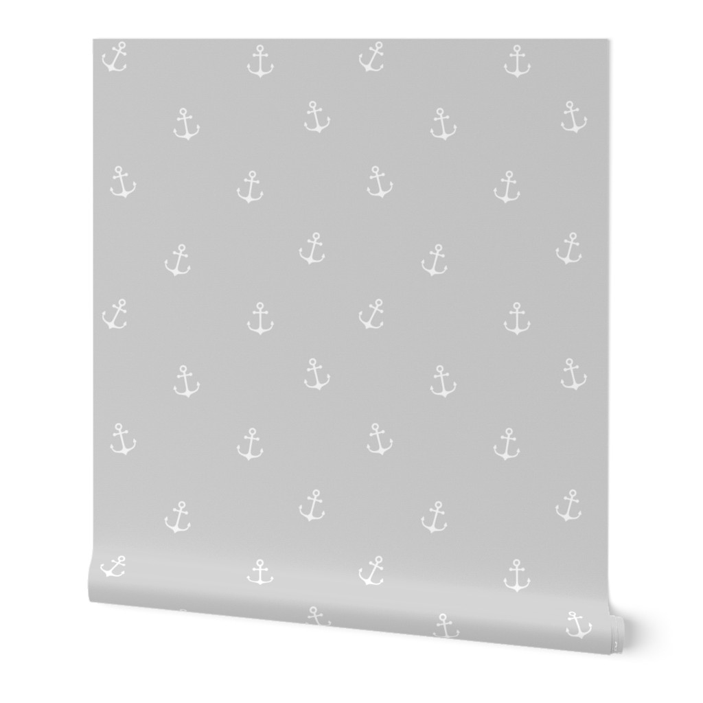 White Anchors on Grey