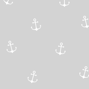 White Anchors on Grey